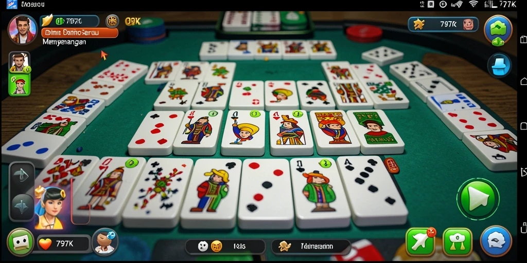 Screenshot gameplay domino yang seru dan mendebarkan.