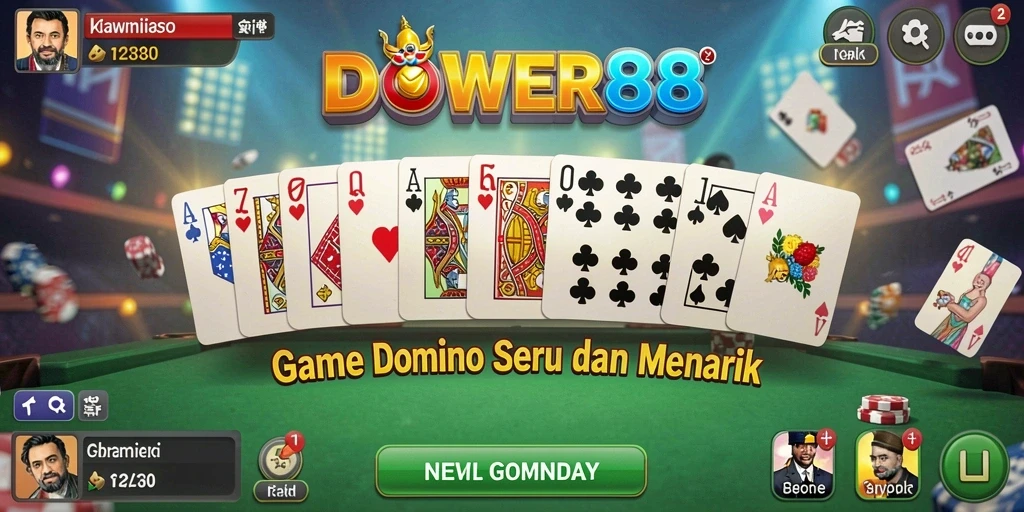 Screenshot gameplay DOWER88 yang menampilkan keseruan bermain Domino.