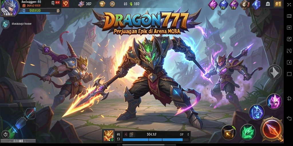 Tampilan aksi menegangkan di gameplay MOBA