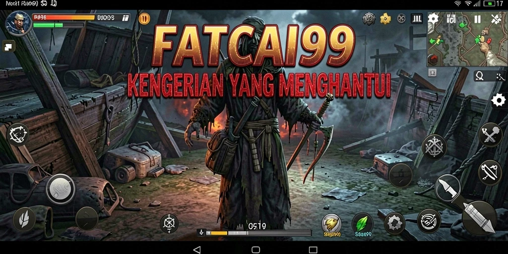 Tampilan gameplay dari FATCAI99 yang mencekam dan mendebarkan.