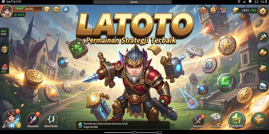 Gameplay LATOTO menunjukkan pertempuran strategis yang mendebarkan.