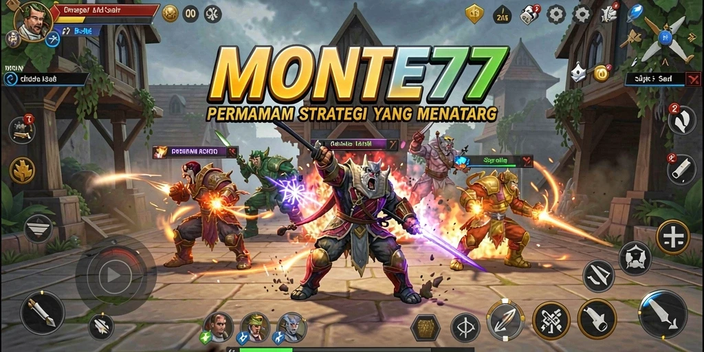 Tampilan gameplay menakjubkan dari MONTE77 yang menantang.