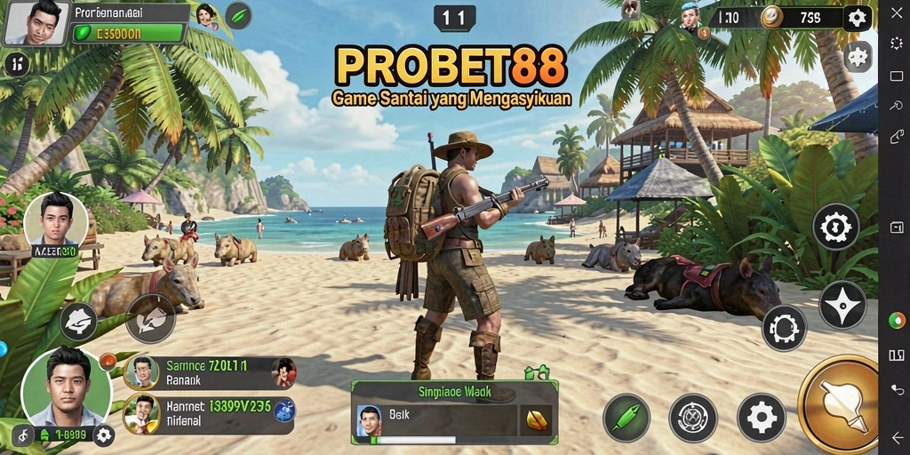 Gameplay santai PROBET88 yang penuh warna dan interaktif.