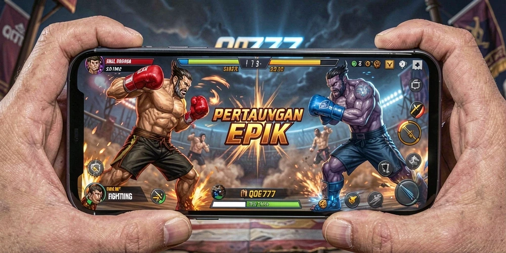 Tampilan mendebarkan dari gameplay Fighting di QT777.