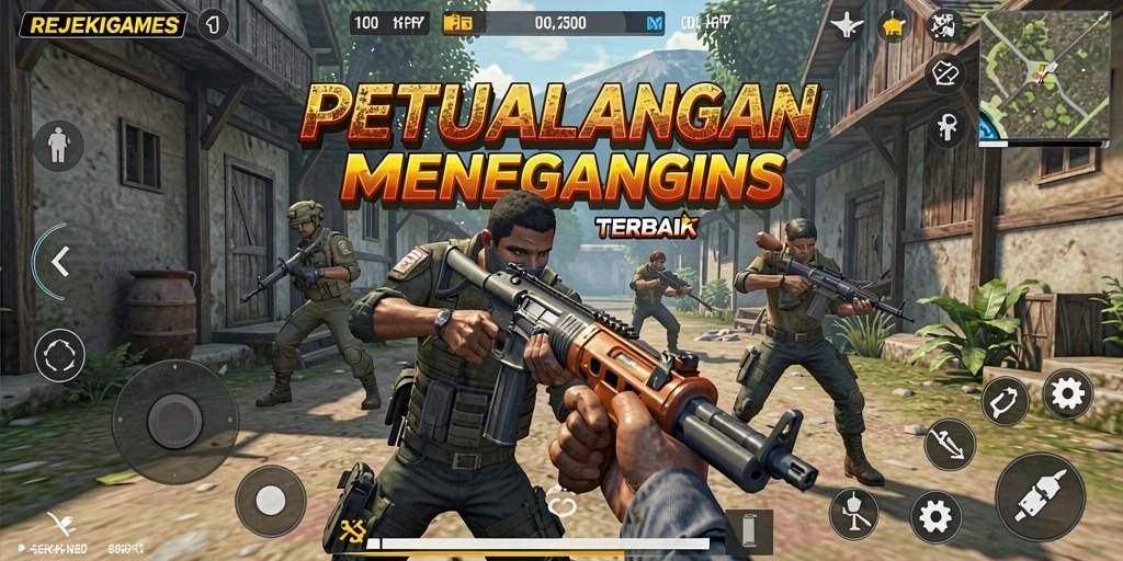 Tampilan menegangkan dari gameplay REJEKIGAMES dengan aksi seru.