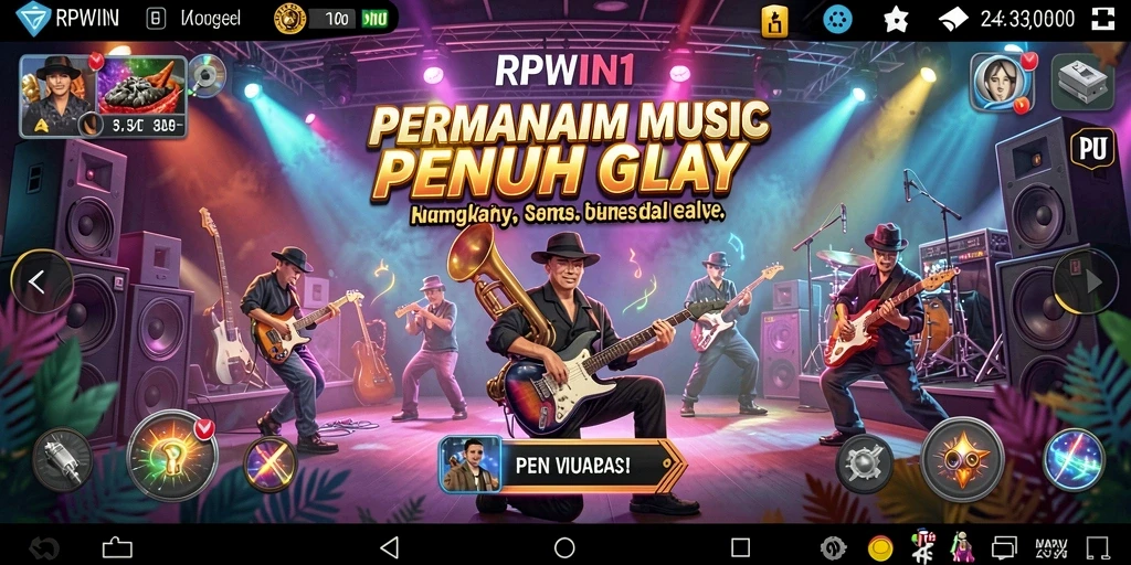 Tampilan menarik dari gameplay RPWIN1 yang penuh warna.