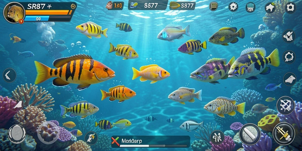 Tampilan gameplay Tembak Ikan yang seru dan menantang.