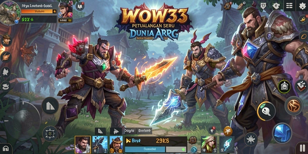 Tangkapan layar WOW33 menampilkan aksi pertarungan seru dalam dunia ARPG.